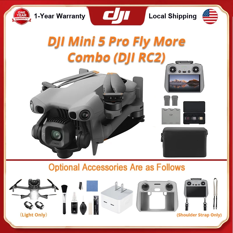 DJI Mini 5 Pro Fly Combo Drone - Drone Kit Build Yourself ulasan dan harga